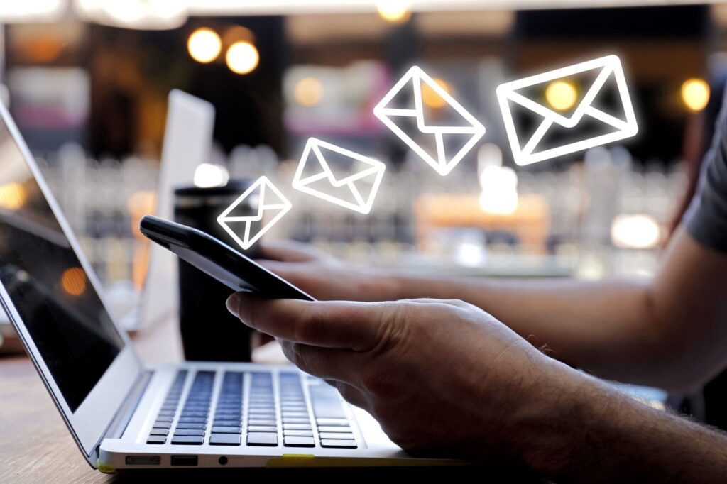 Email marketing campaign with digital communication and outreach